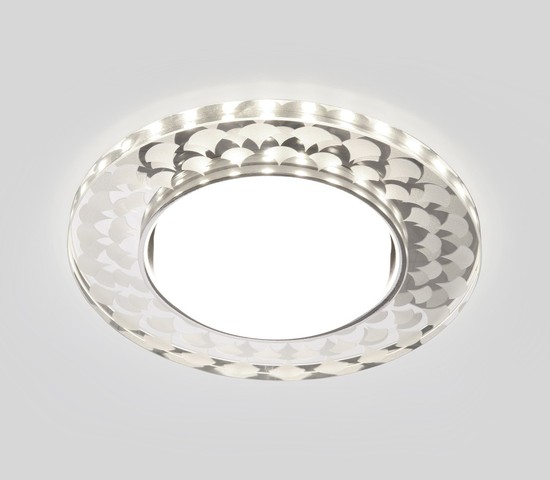 Точечный светильник 3038 GX53 SL/WH зеркальный/белый