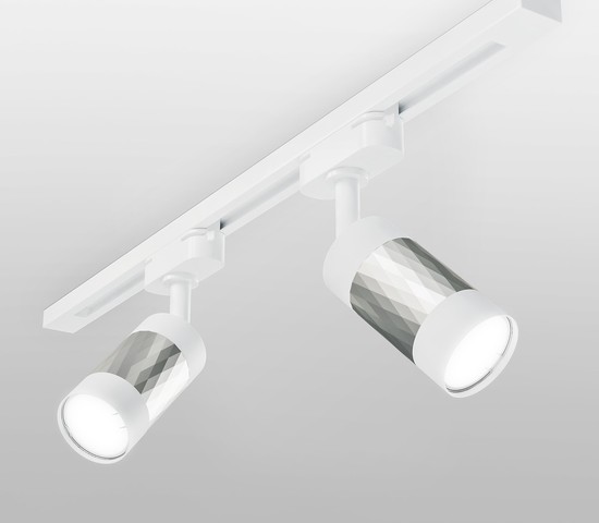 Трековый светильник Mizar GU10 Белый/серебро (MRL 1007) однофазный