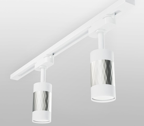 Трековый светильник Mizar GU10 Белый/серебро (MRL 1007) однофазный