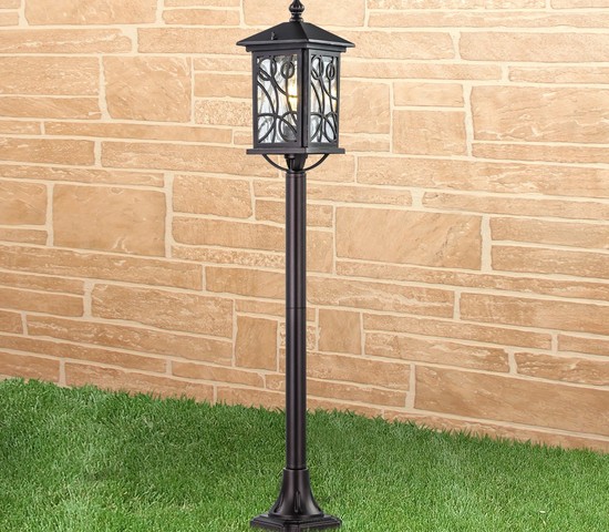 Универсальный уличный светильник Tira F кофейное золото (GL 1005F)