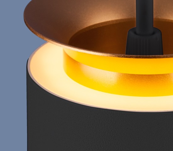 Подвесной светильник DLS021 9+4W 4200К черный матовый/золото