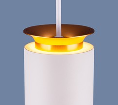 Подвесной светильник DLS021 9+4W 4200К белый матовый/золото