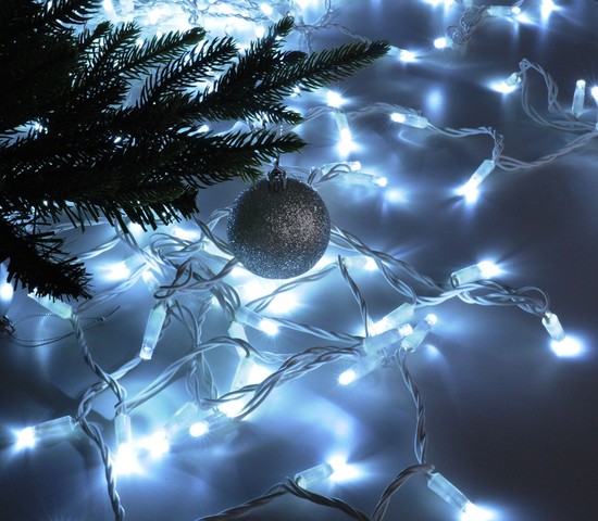 Уличная гирлянда 400-102 белый 20м IP65