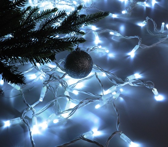 Уличная гирлянда 400-101 белый с эффектом мерцания 10м IP65