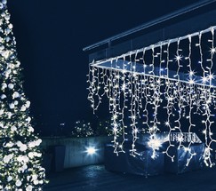 Уличная гирлянда 100-101 белый с эффектом мерцания 3*0,6м IP65