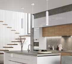 Подвесной светильник DLR035 12W 4200K белый матовый