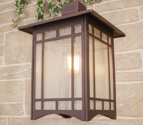 Универсальный уличный светильник Vela H кофейное золото (GL 1019H)