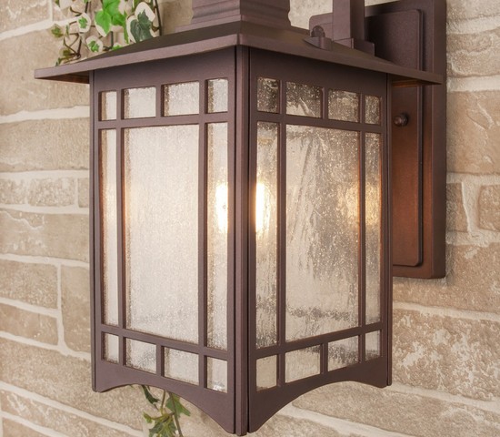 Универсальный уличный светильник Vela D кофейное золото (GL 1019D)