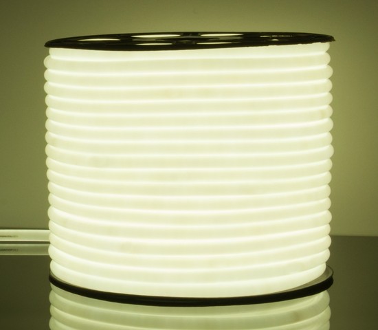 Гибкий неон LS003 220V 9.6W 144Led 2835 IP67 16mm 6500K круглый холодный белый, 50 м