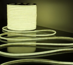Гибкий неон LS003 220V 9.6W 144Led 2835 IP67 16mm 6500K круглый холодный белый, 50 м