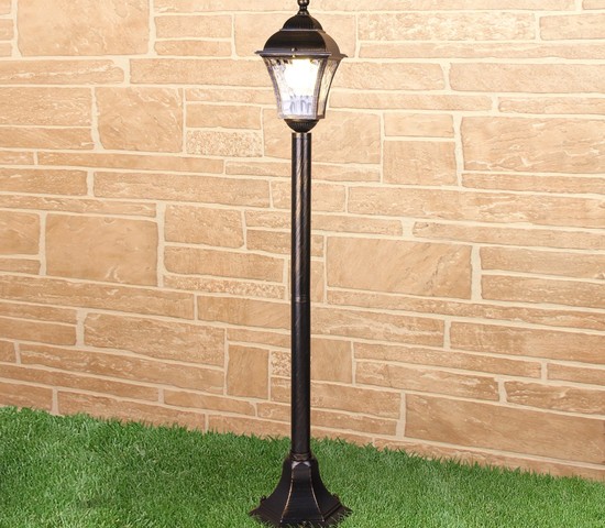 Универсальный уличный светильник Apus F черное золото (GL 1009F)