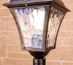 Универсальный уличный светильник Apus F черное золото (GL 1009F)