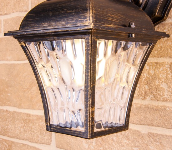 Универсальный уличный светильник Apus D черное золото (GL 1009D)