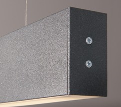 Линейный светодиодный подвесной двусторонний светильник 128см 50W 6500K черная шагрень (101-200-40-128)