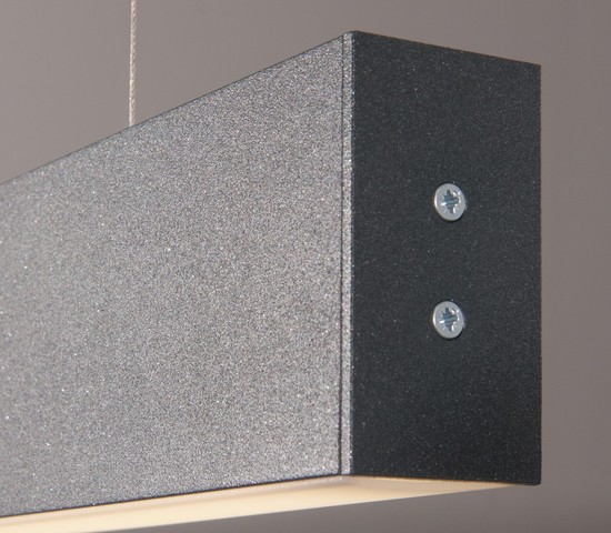 Линейный светодиодный подвесной двусторонний светильник 103см 40W 6500K черная шагрень (101-200-40-103)