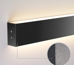 Линейный светодиодный накладной двусторонний светильник 78см 30W 3000K черная шагрень (101-100-40-78)