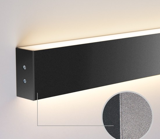 Линейный светодиодный накладной двусторонний светильник 128см 50W 4200K черная шагрень (101-100-40-128)