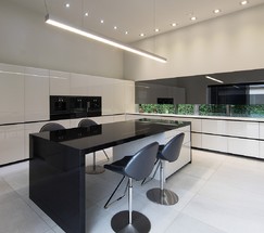 Линейный светодиодный подвесной односторонний светильник 103см 20W 4200K матовое серебро (101-200-30-103)