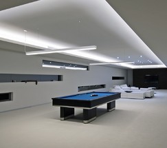 Линейный светодиодный подвесной односторонний светильник 103см 20W 3000K матовое серебро (101-200-30-103)