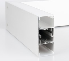 Линейный светодиодный накладной двусторонний светильник 128см 50W 4200K матовое серебро (101-100-40-128)