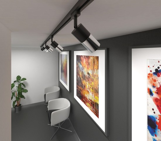 Трековый светильник Avantag Черный матовый/хром 6W 4200K (LTB27) однофазный