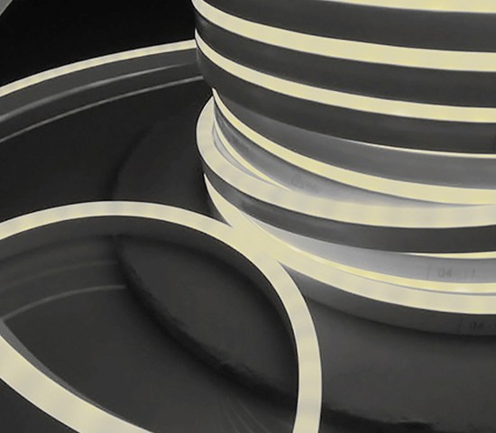 Гибкий неон LS001 220V 9.6W 120Led 2835 IP67 6500K односторонний холодный белый, 50 м