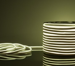 Гибкий неон LS001 220V 9.6W 120Led 2835 IP67 6500K односторонний холодный белый, 50 м