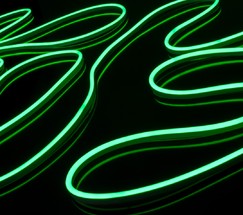 Гибкий неон LS001 220V 9.6W 120Led 2835 IP67 односторонний зеленый, 50 м