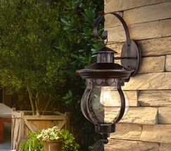 Универсальный уличный светильник Barrel D черное золото (GL 1025D)