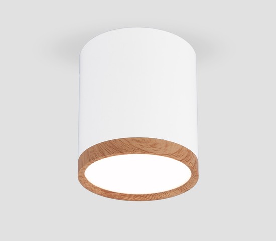 Точечный светильник DLR024 6W 4200K белый матовый/светлый дуб