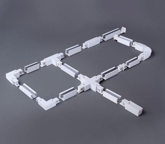 Коннектор прямой внутренний для трехфазного шинопровода (белый) (TRC-1-3-II-WH)