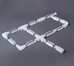 Коннектор X-образный для трехфазного шинопровода (белый) (TRC-1-3-X-WH)