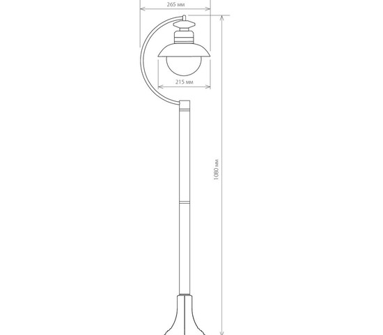 Универсальный уличный светильник Talli F брауни (GL 3002F)