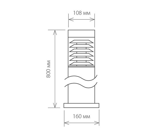 Универсальный уличный светильник 1507 TECHNO черный
