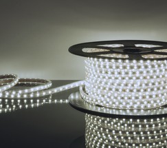 Лента светодиодная 220V 14,4W 60Led 5050 IP65 6500K холодный белый, 50 м (LSTR003 220V 14,4W IP65)