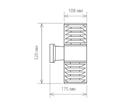 Универсальный уличный светильник 1407 TECHNO черный