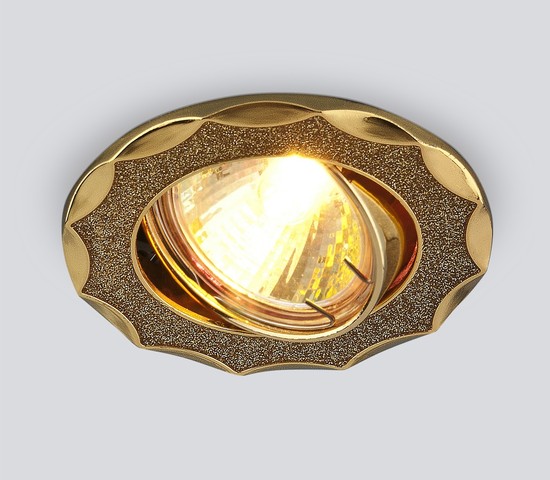 Точечный светильник 612  MR16 GD золотой блеск/золото