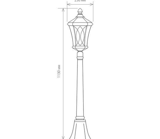 Универсальный уличный светильник Virgo F черное золото (GLXT-1450F)