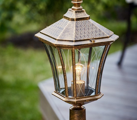 Универсальный уличный светильник Virgo F черное золото (GLXT-1450F)