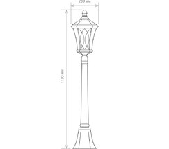Универсальный уличный светильник Virgo F капучино (GLXT-1450F)