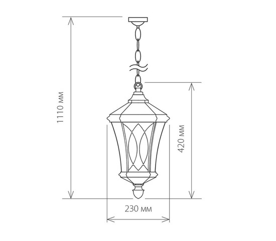 Универсальный уличный светильник Virgo H капучино (GLXT-1450H)