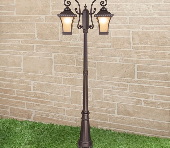 Универсальный уличный светильник Libra F/2 венге (GLXT-1408F/2)