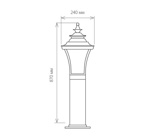 Универсальный уличный светильник Libra F венге (GLXT-1408F)