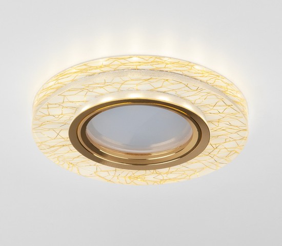 Точечный светильник 8371 MR16 WH/GD белый/золото