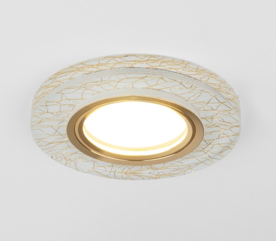 Точечный светильник 8371 MR16 WH/GD белый/золото