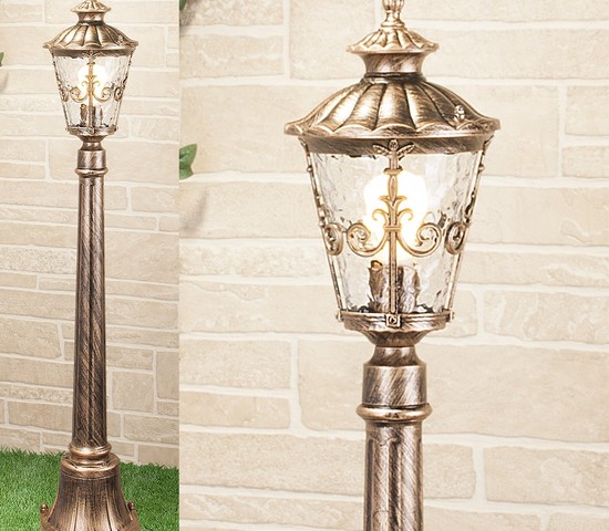 Универсальный уличный светильник Diadema F (GLYF-8046F) черное золото