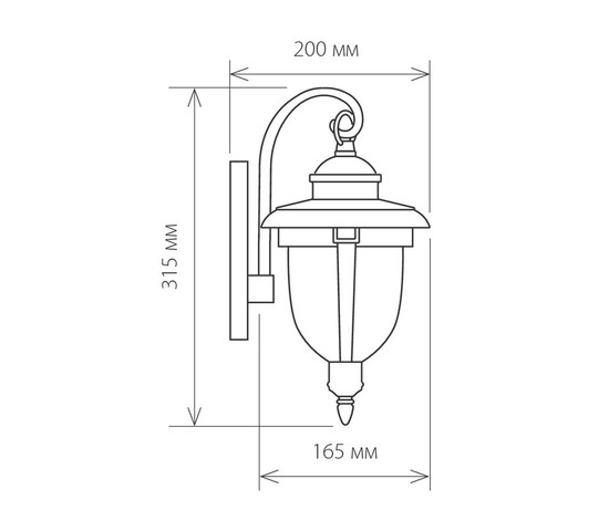 Универсальный уличный светильник Atlas D (GLYF-2010D) черное золото