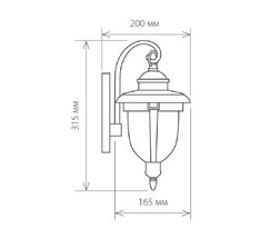 Универсальный уличный светильник Atlas D (GLYF-2010D) черное золото