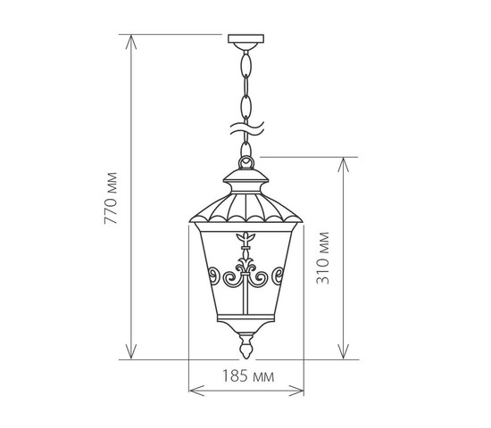 Универсальный уличный светильник Diadema H (GLYF-8046H) черное золото