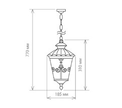 Универсальный уличный светильник Diadema H (GLYF-8046H) черное золото